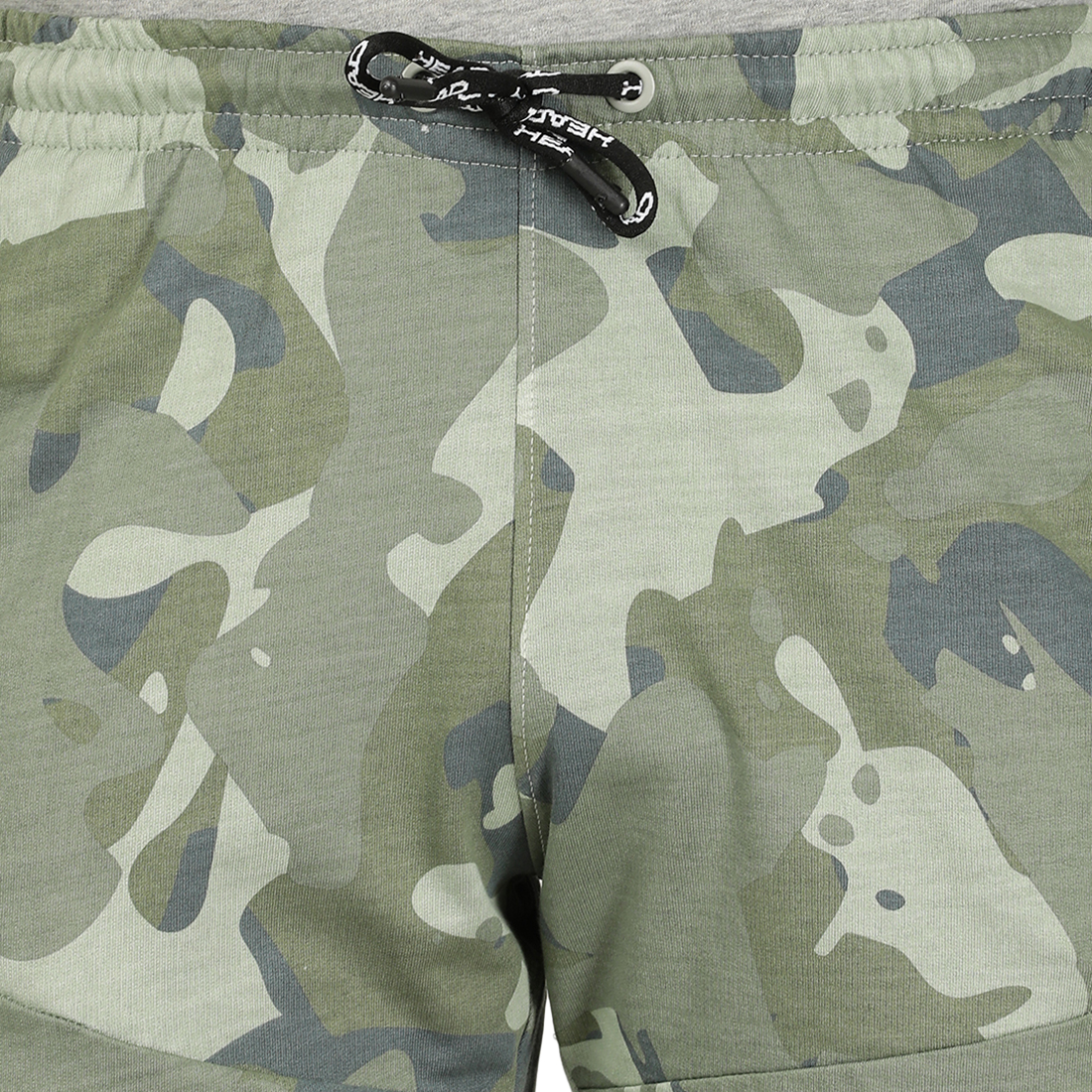 HEAD Men Green Camouflage Training Shorts